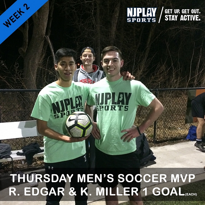 Men's Soccer League Week 2 MVPs