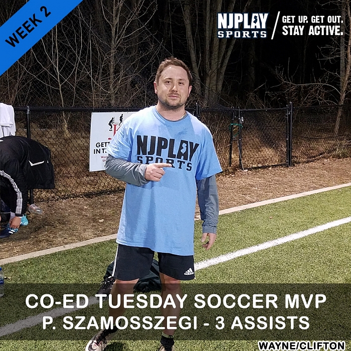 Tuesday Coed Soccer League Week 2 MVPs