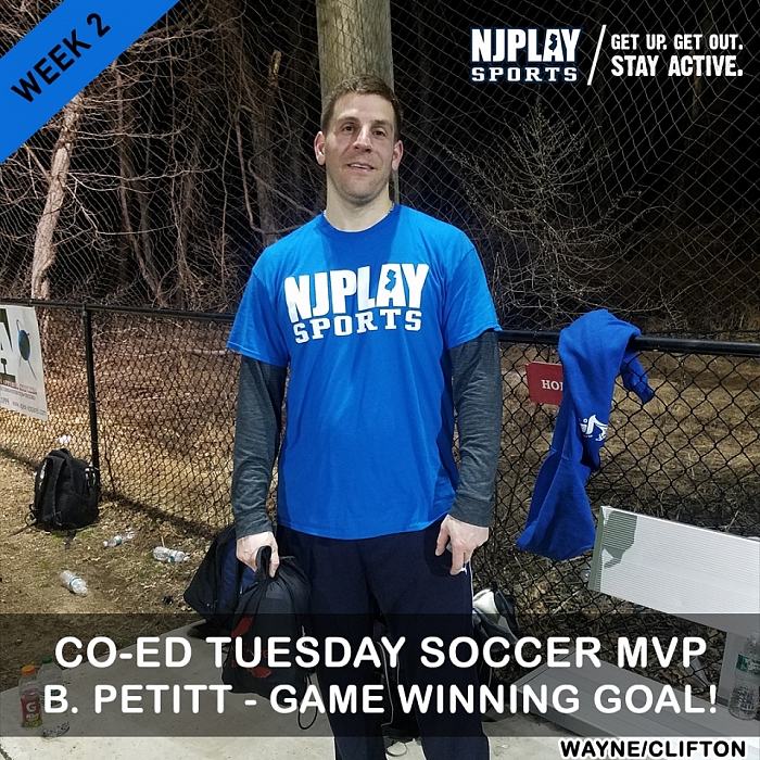Tuesday Coed Soccer League Week 2 MVPs