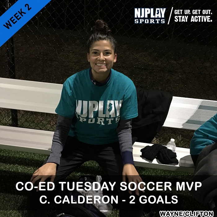Tuesday Coed Soccer League Week 2 MVPs