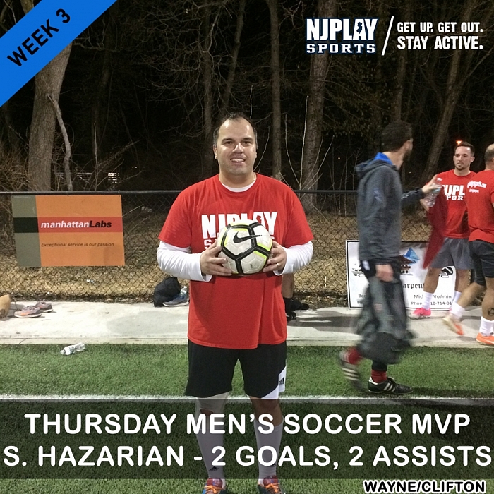 Men's Soccer League Week 3 MVPs