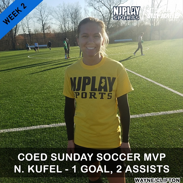 Coed Soccer League Week 2 MVPs