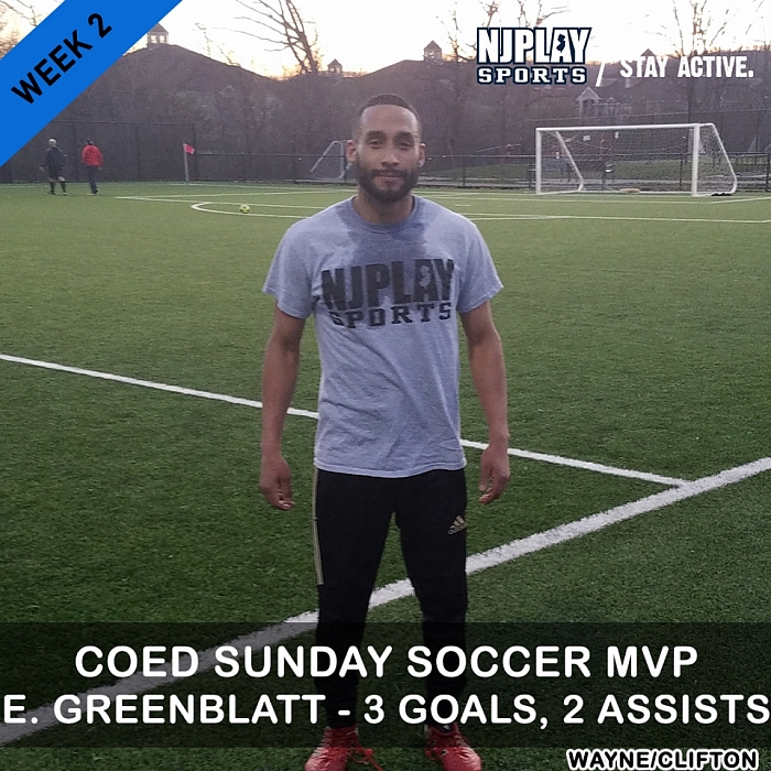 Coed Soccer League Week 2 MVPs