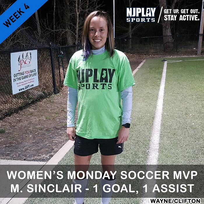 Women's Soccer League Week 4 MVPs