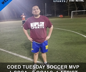 Coed Soccer League TUE Week 4 MVPs