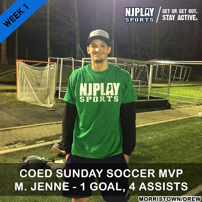 Coed Soccer League SUN Week 1 MVPs