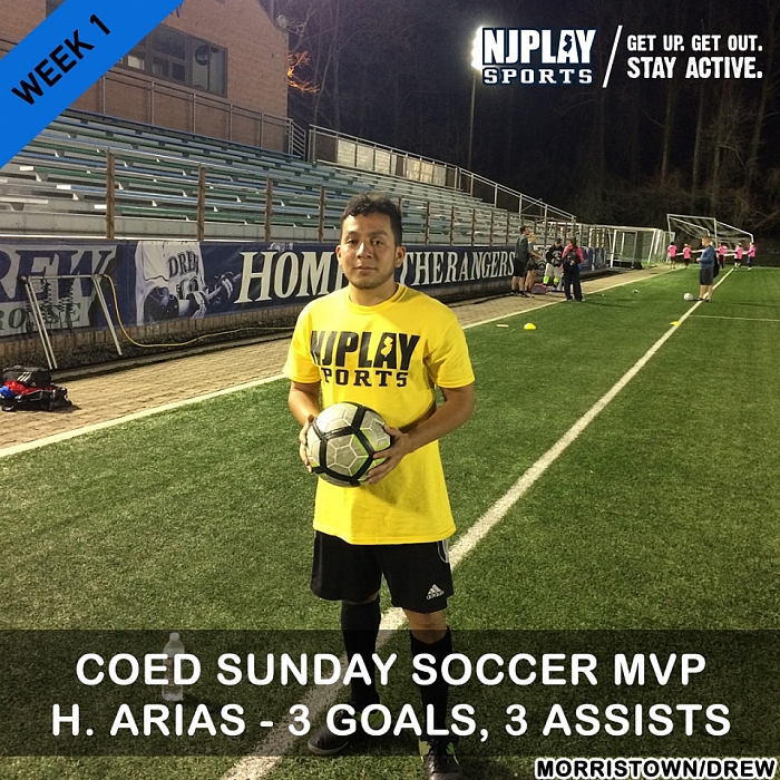 Coed Soccer League SUN Week 1 MVPs