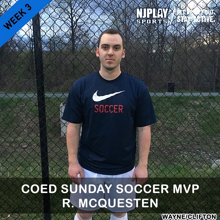 Coed Soccer League SUN Week 3 MVPs