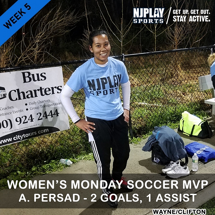 Women's Soccer League Week 5 MVPs