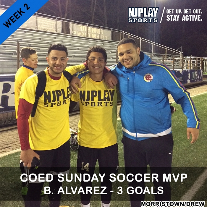 Coed Soccer League SUN Week 2 MVPs