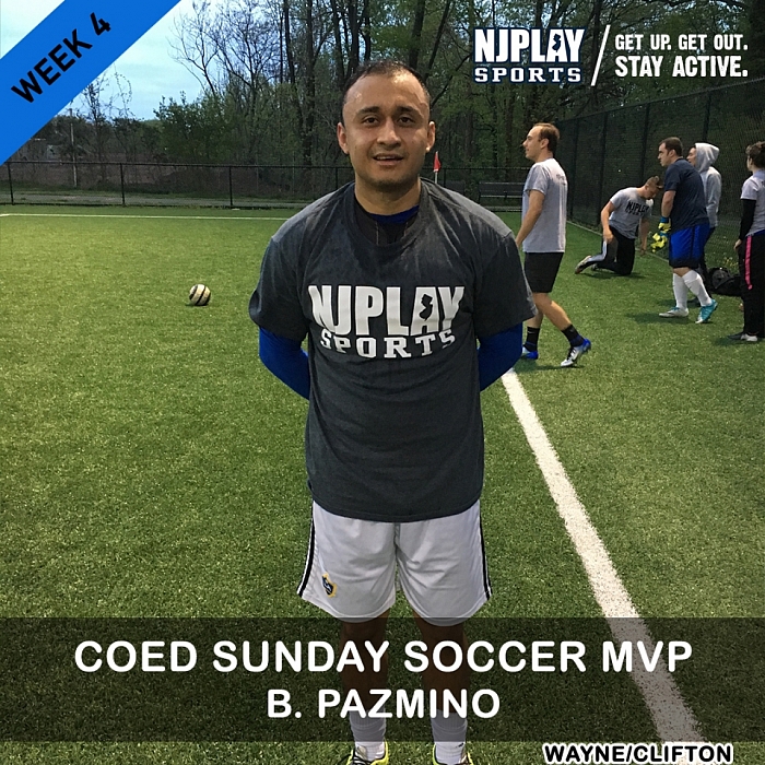Coed Soccer League SUN Week 4 MVPs