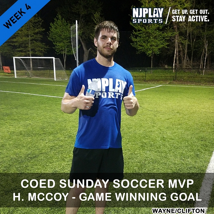 Coed Soccer League SUN Week 4 MVPs