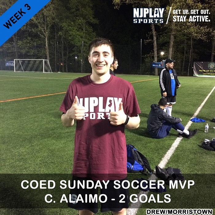 Coed Soccer League SUN Week 3 MVPs