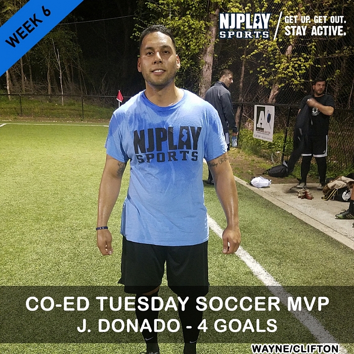 Coed Soccer League TUE Week 6 MVPs