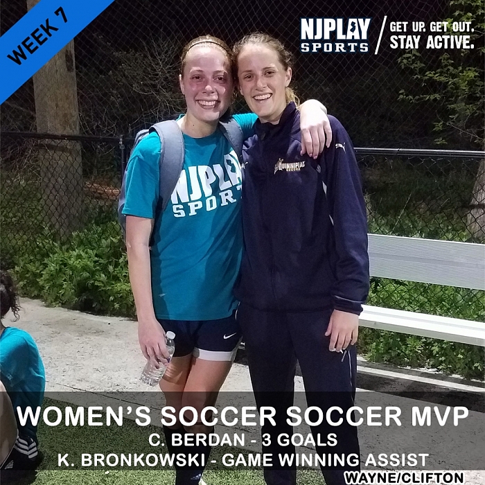 Women's Soccer League Week 7 MVPs