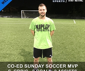 Coed Soccer League SUN Week 6 MVPs