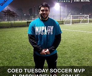 Coed Soccer League TUE QUARTERFINALS MVPs