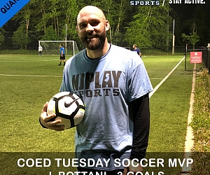 Coed Soccer League TUE QUARTERFINALS MVPs