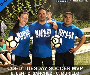 Coed Soccer League TUE QUARTERFINALS MVPs