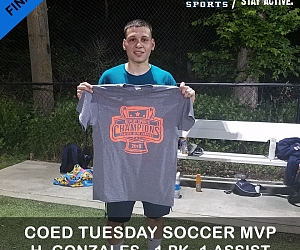 Coed Soccer League TUE PLAYOFFS MVPs