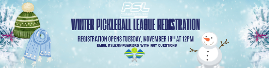 Pickleball Winter Registration 2026
