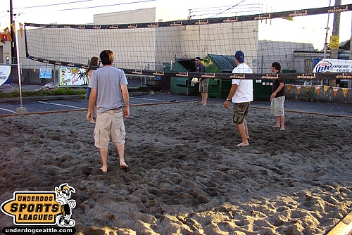 Beach Volleyball in the Parking Lot
