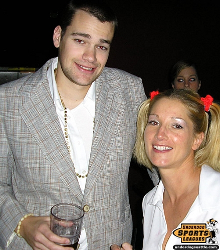 A cheerleader and that guy