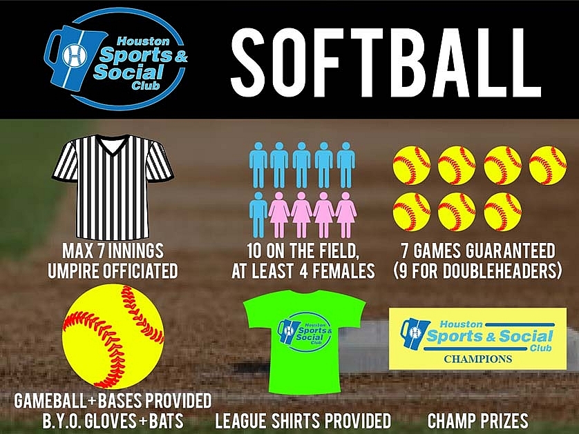 Softball Sport Home Houston Sports & Social Club Houston, TX
