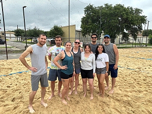 Resting Beach Face Team Photo