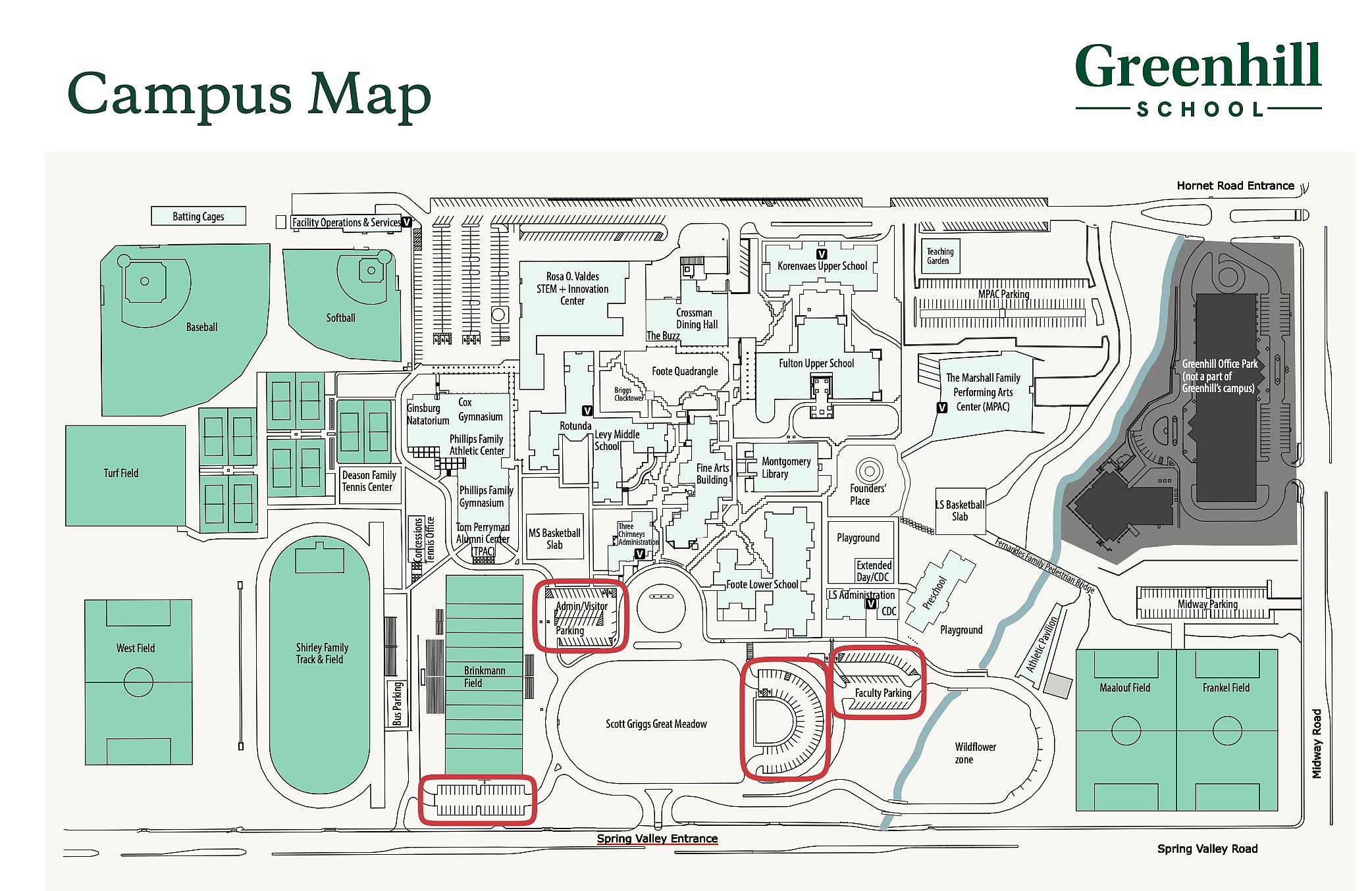 Greenhill Parking Map 