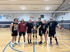 Sad that Softball Season is Over so Trying Volleyball-ers Team Photo