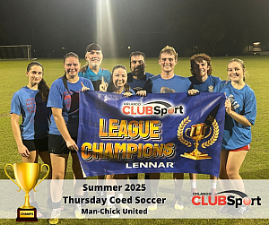 Man-Chick United - CHAMPS Team Photo