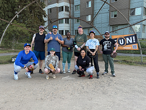 Teachers with Bats Team Photo